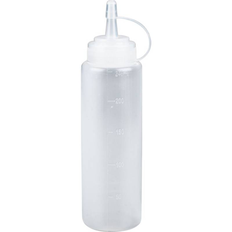 Cater-Line dressingflaske 240 ml PE/PP med mål klar