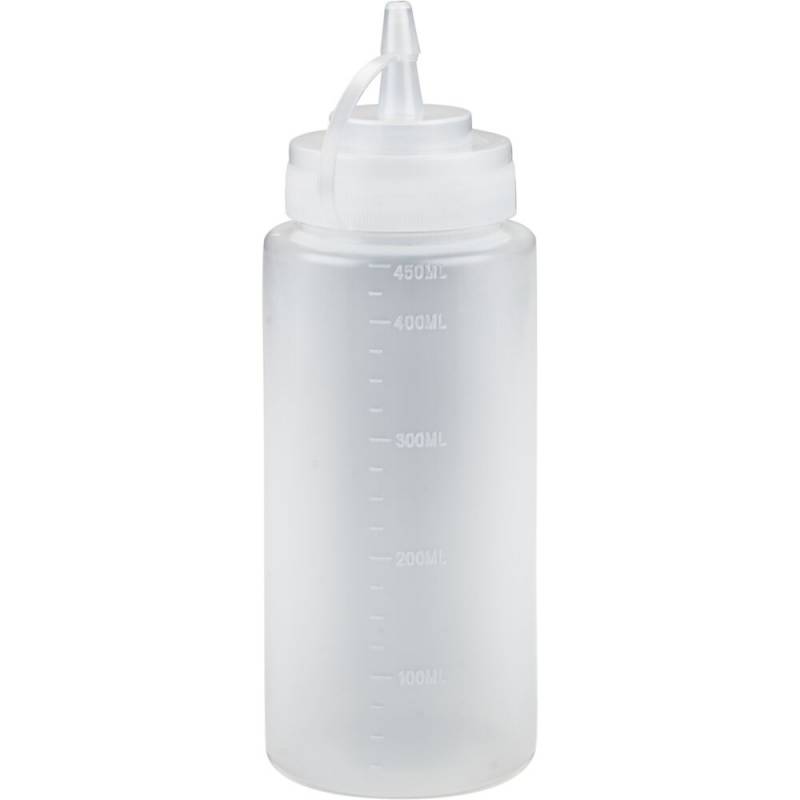 Cater-Line dressingflaske 450 ml PE/PP med mål klar