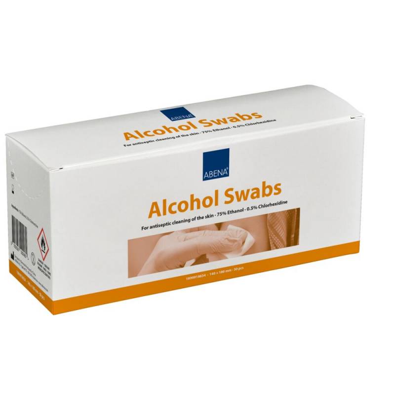 Alkohol serviet 14x18cm 75% ethanol 0.5% klorhexidin enkeltpakket