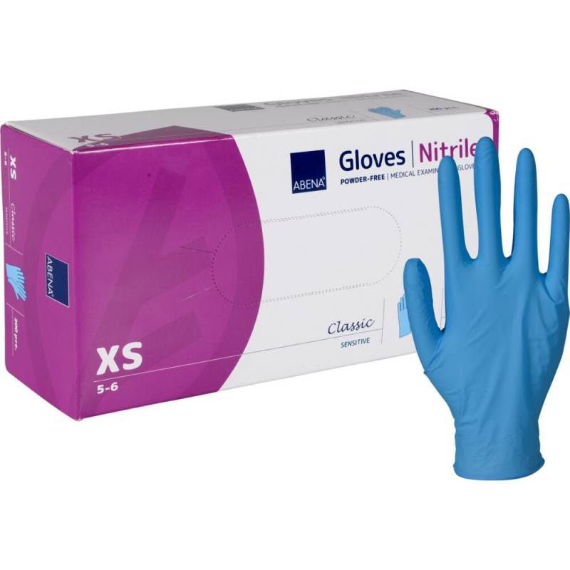 Undersøgelseshandske Classic Sensitive XS nitril pudderfri blå
