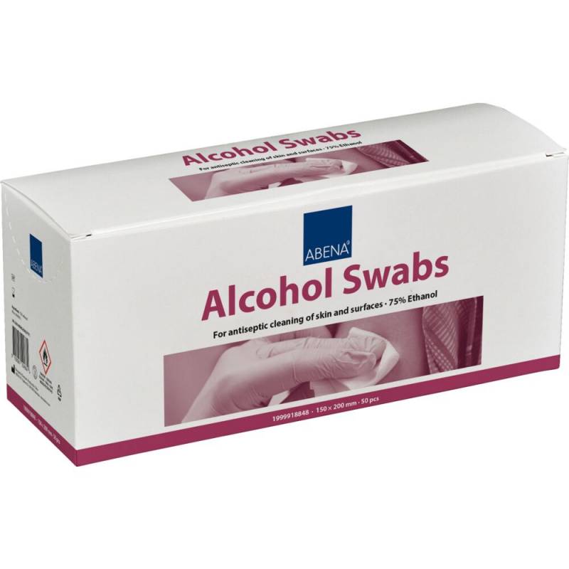 Alkohol serviet 20x15cm 75% ethanol enkeltpakket