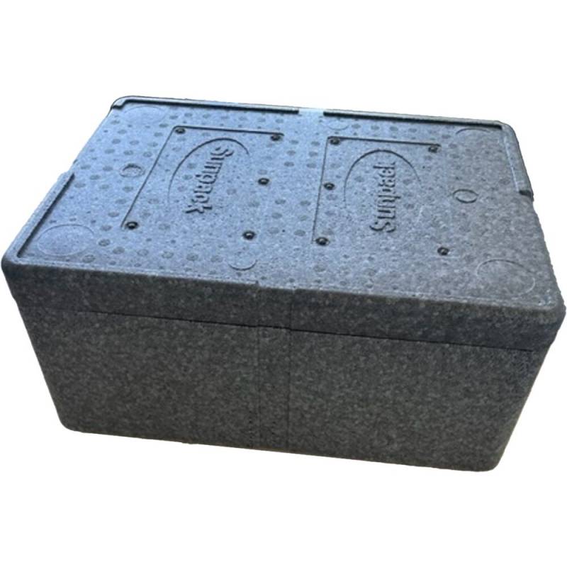 Termokasse 40x30x14cm EPS 1-rums standard gr&aring;