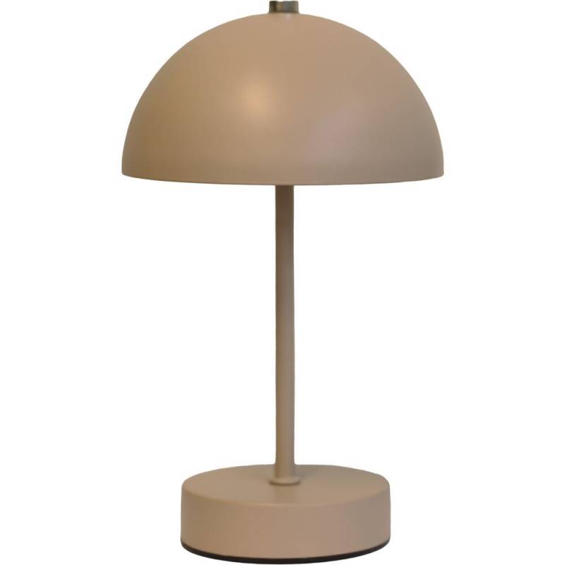 LED lampe Cozzy 25cm Ø15cm genopladelig med touch funktion sand metal