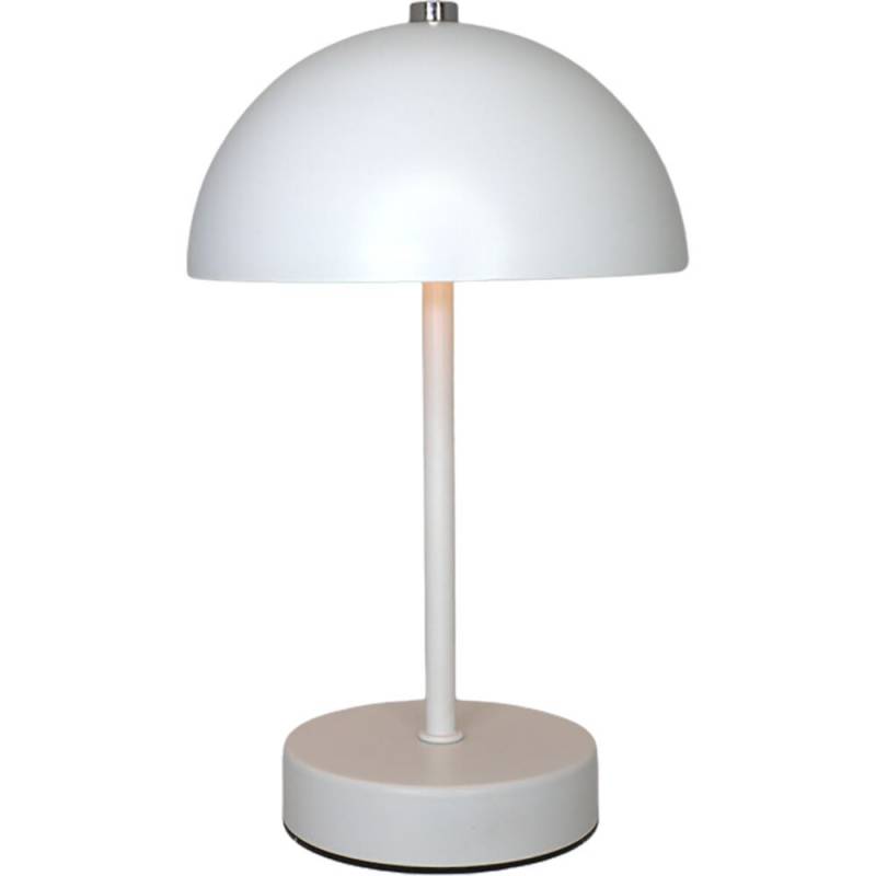 LED lampe Cozzy 25cm Ø15cm genopladelig med touch funktion hvid metal