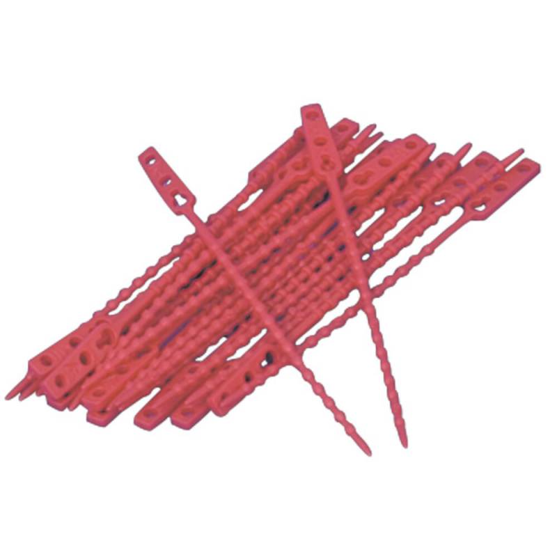 Poselukker plastik strip LDPE 18 cm rød