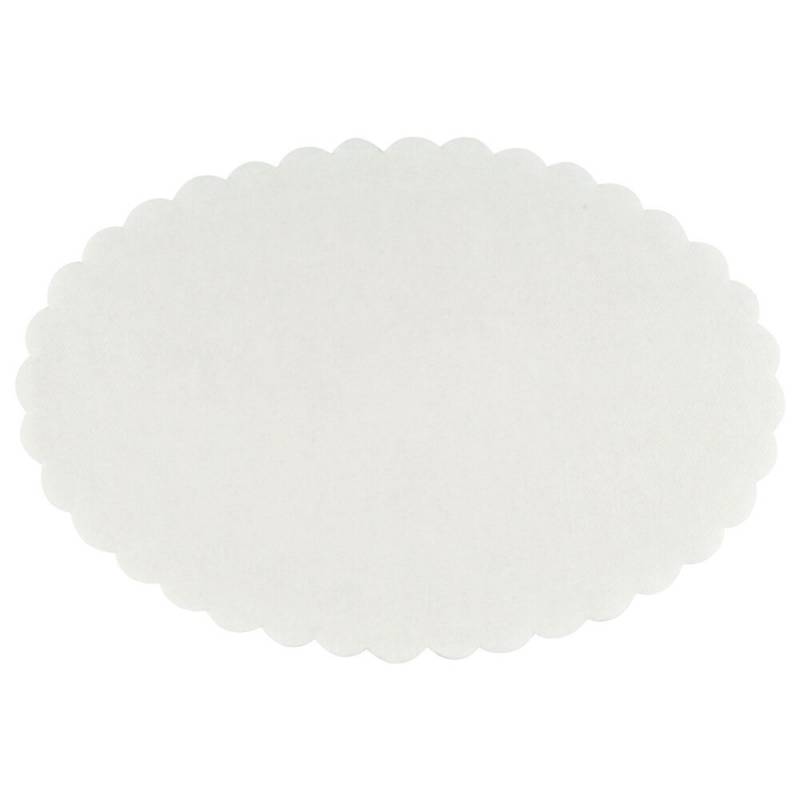 Fadpapir 36x55cm papir pr&aelig;get oval hvid