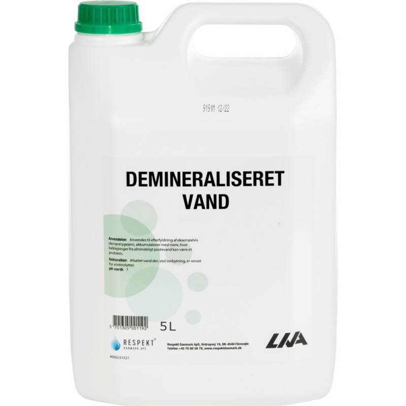 Liva demineraliseret vand 5 liter