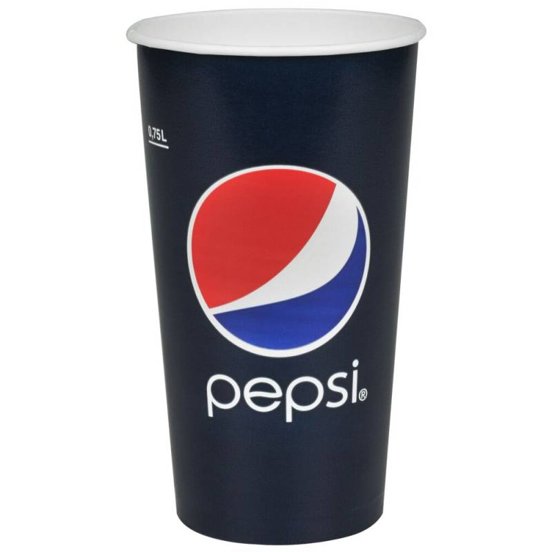 Pepsi papbæger 17,8cm Ø10,5cm 75cl pap/PE 32 oz blå