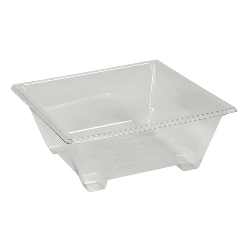 Plastbakke 14,1x14,1x5,5cm 585ml PET 1-rums klar