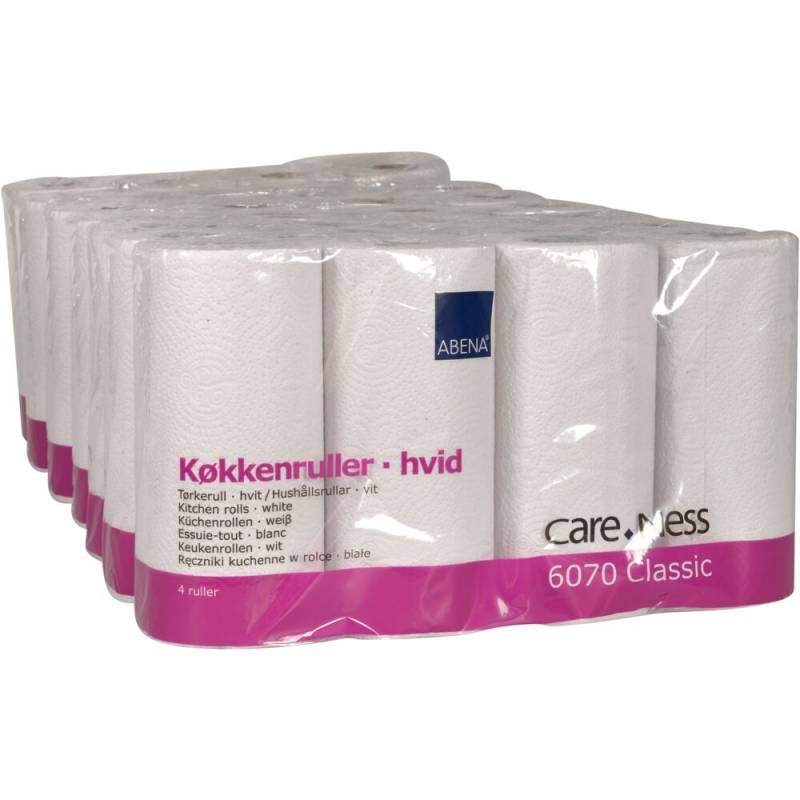 Care-Ness Classic k&oslash;kkenrulle 2-lags 100% genbrugspapir hvid