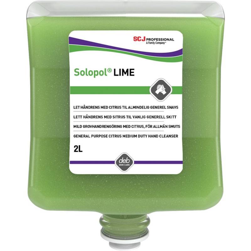 SC Johnson Solopol Lime håndrens 2000ml med farve og parfume
