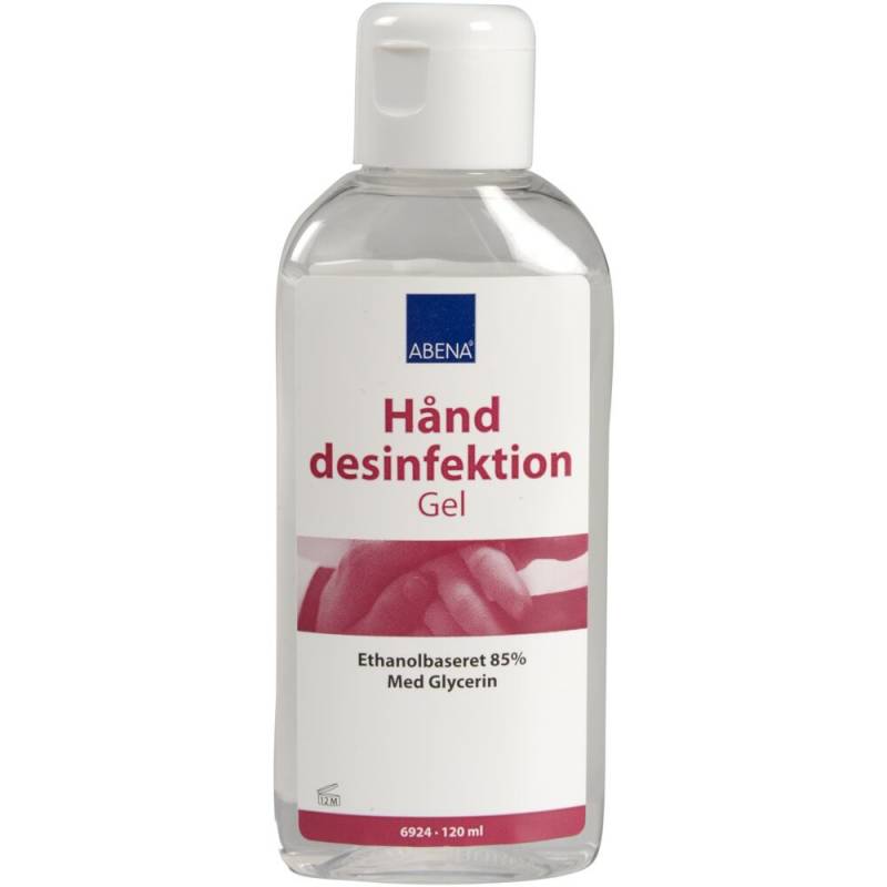 H&aring;nddesinfektionsgel flaske med klapl&aring;g 120 ml 85% ethanol
