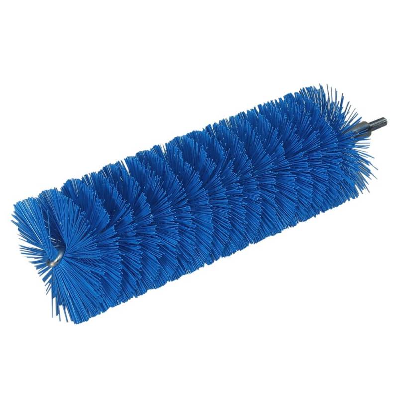 Vikan rørrenserhoved 200mm Ø60mm med medium børstehår blå
