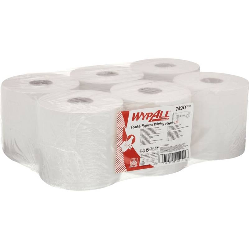 Kimberly-Clark Wypall L10 Håndklæderulle 1-lags 7490 Midi hvid