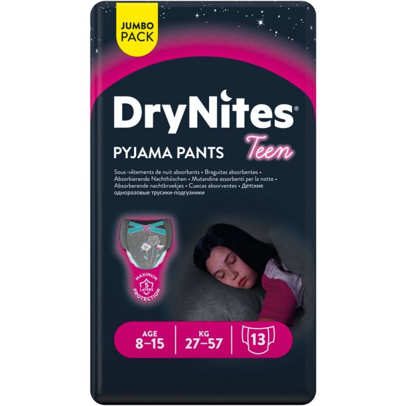 DryNites Pyjamas bukseble 8-15 år med print 27-57 kg pige