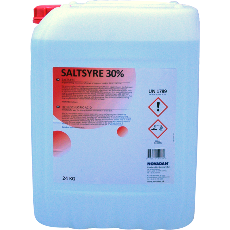 Novadan saltsyre 20 liter 30% til afsyring