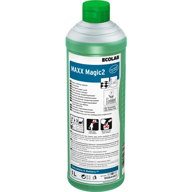 Ecolab MAXX Magic 2 grundrens 1 liter med farve og parfume