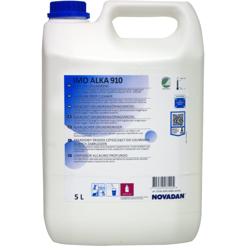 Novadan IMO Alka 910 grundrens 5 liter uden farve og parfume