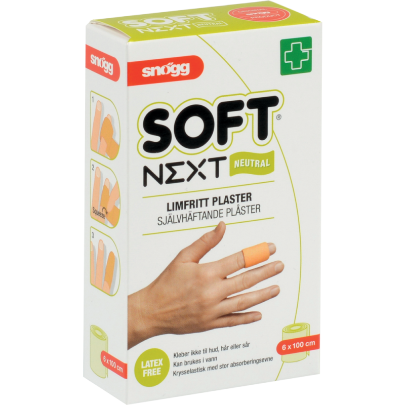 Soft Next Skumforbinding selvhæftende latexfri 6cmx1m beige