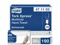 Tork Xpress H2 papirhåndklæde 2-lags N93330, 471103, 3800 ark