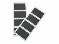 Securit Chalk Stickers rektangulær 4,7x8cm sort, sæt a 8 stk