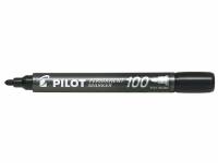 Pilot 100 marker permanent 1,0mm rund spids sort
