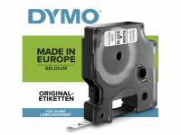 Dymo labeltape D1 6mm 43613 sort på hvid