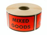 Etiketter med tekst "Mixed Goods" 120x70mm, 1000 stk