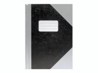 Office kina notesbog A4 sort/sølvgrå