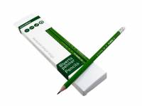 Office blyant HB med viskelæder grøn