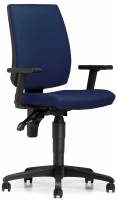 Taktik kontorstol med bløde hjul og armlæn blå