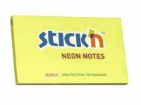 Stick'N notes selvklæbende 76x127mm neon gul