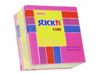 Stick'N notes Mini Cube 51x51mm neon og  pastel pink