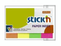 Stick'N Papir indexfaner neon farver 20x50mm, 4x100 stk