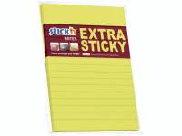 Stick'N notes Extra Sticky 150x101mm gul med linjer