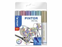 Pilot Pintor medium Metal Mix marker 1,4mm, sæt med 6 farver