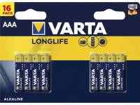 Varta Longlife AAA batterier, pakke med 16 stk