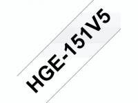 Brother labeltape HGe-151V5 24mm sort på klar