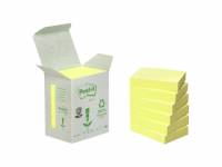 Post-it notes Miljø 100 % genbrugspapir 38x51mm gul 