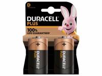 Duracell Plus Power D alkaline batterier, pakke med 2 stk