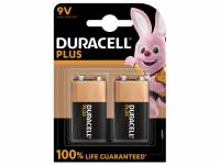 Duracell Plus Power 9V alkaline batteri, pakke med 2 stk