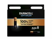 Duracell Optimum AAA alkaline batterier, pakke med 8 stk