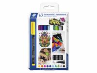 Lumocolor 317 C10 permanent OHP-pen, pakke med 10 farver
