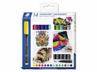 Lumocolor 317 C14 permanent OHP-pen, pakke med 14 farver