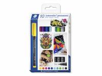 Lumocolor 318 C10 permanent OHP-pen, pakke med 10 farver