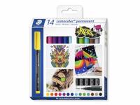 Lumocolor 318 C14 permanent OHP-pen, pakke med 14 farver