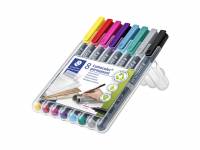 Lumocolor 317 WP8-2 permanent OHP-pen, pakke med 8 farver