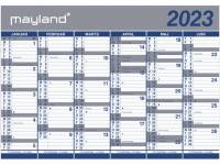 Mayland kæmpekalender 2x6mdr 2023 papir 100x70cm 23064100