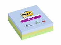 Post-it blok Super Sticky Notes Oasis linieret 101x101mm, 70 blade