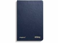 Mayland 2024 Lommekalender 7x10,9cm kunstskind blå 24162000